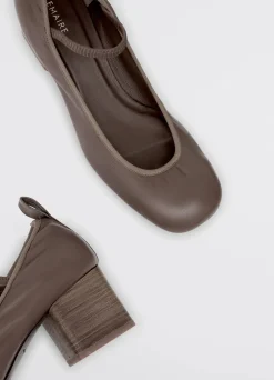 Best Sale BALLERINES À TALON CARRÉ DE 55MM Femme Chaussures