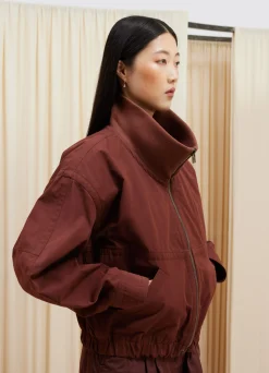 Cheap BLOUSON DOUBLÉ À COL CÔTELÉ Femme Vestes & Outerwear