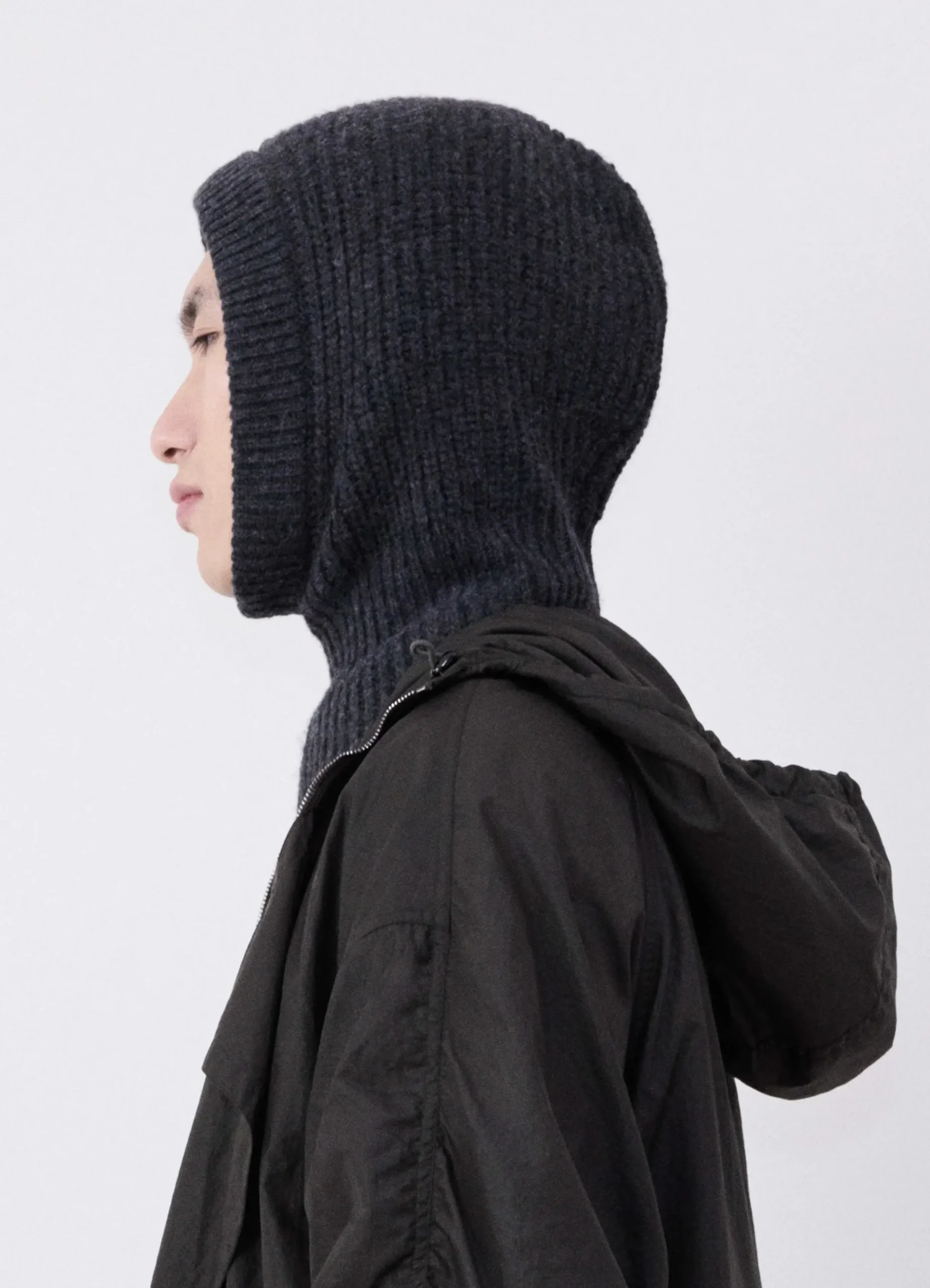 Fashion CAGOULE EN LAINE D'AGNEAU Femme Accessoires Textiles|Accessoires Textiles
