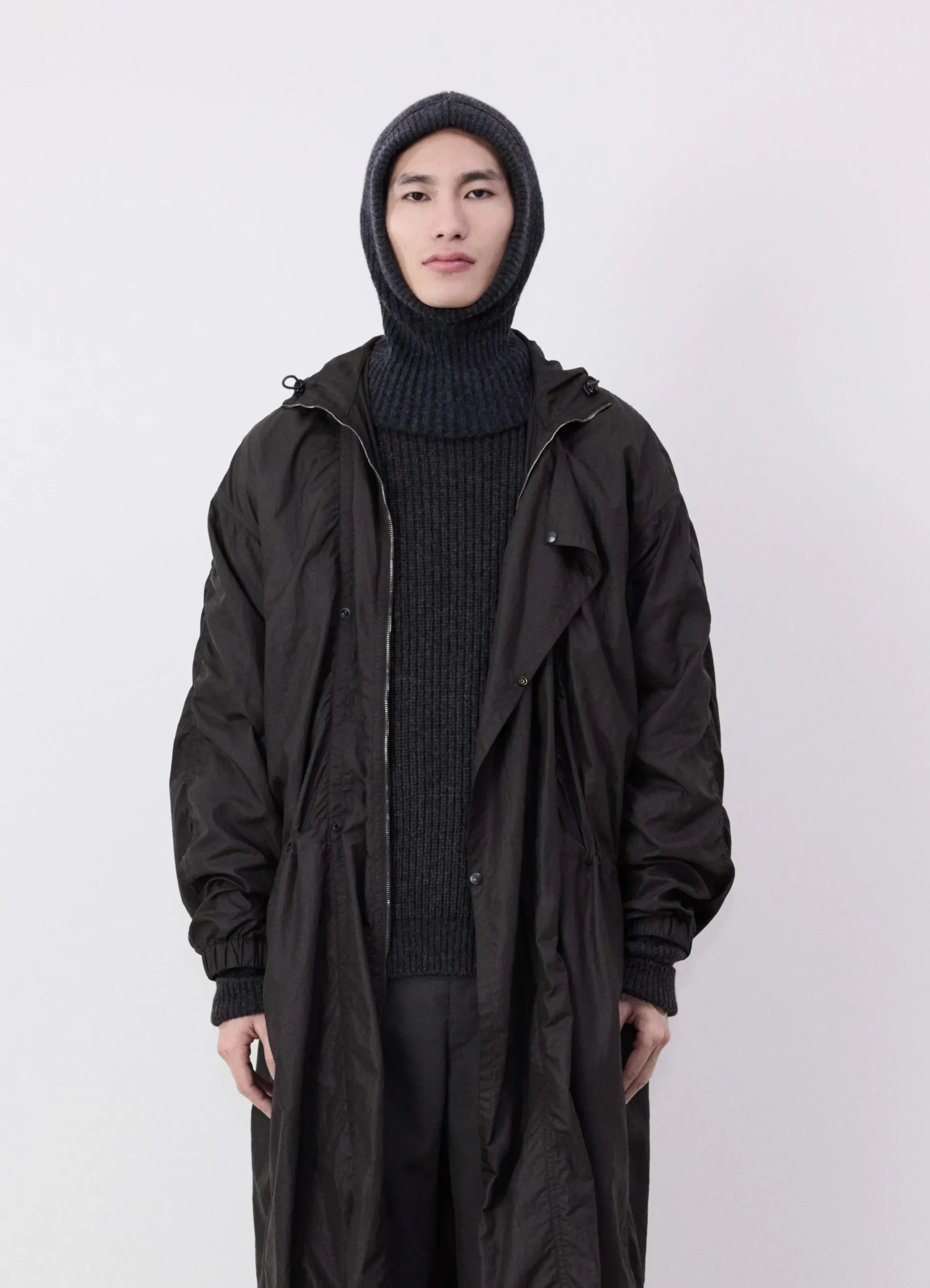 Fashion CAGOULE EN LAINE D'AGNEAU Femme Accessoires Textiles|Accessoires Textiles