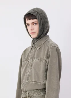 New CAGOULE EN LAINE D'AGNEAU Femme Accessoires Textiles|Accessoires Textiles
