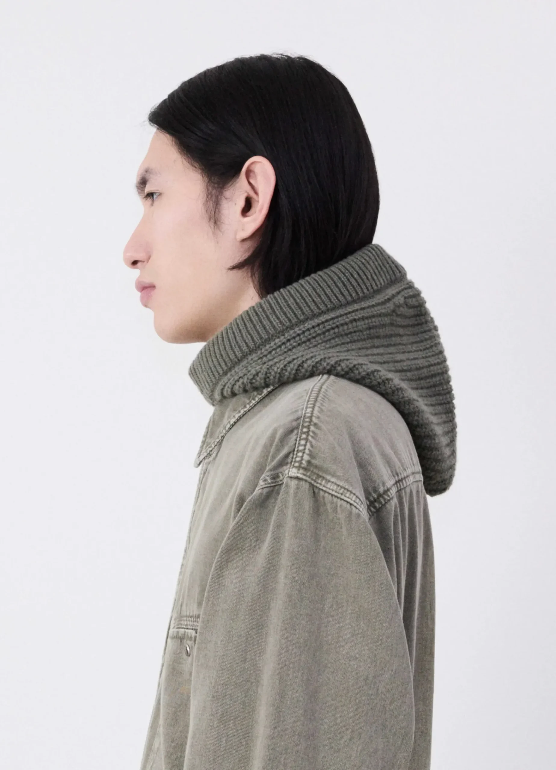New CAGOULE EN LAINE D'AGNEAU Femme Accessoires Textiles|Accessoires Textiles