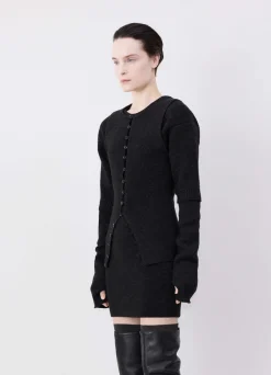 Cheap CARDIGAN AJUSTÉ SANS MANCHES Femme Maille|Hauts