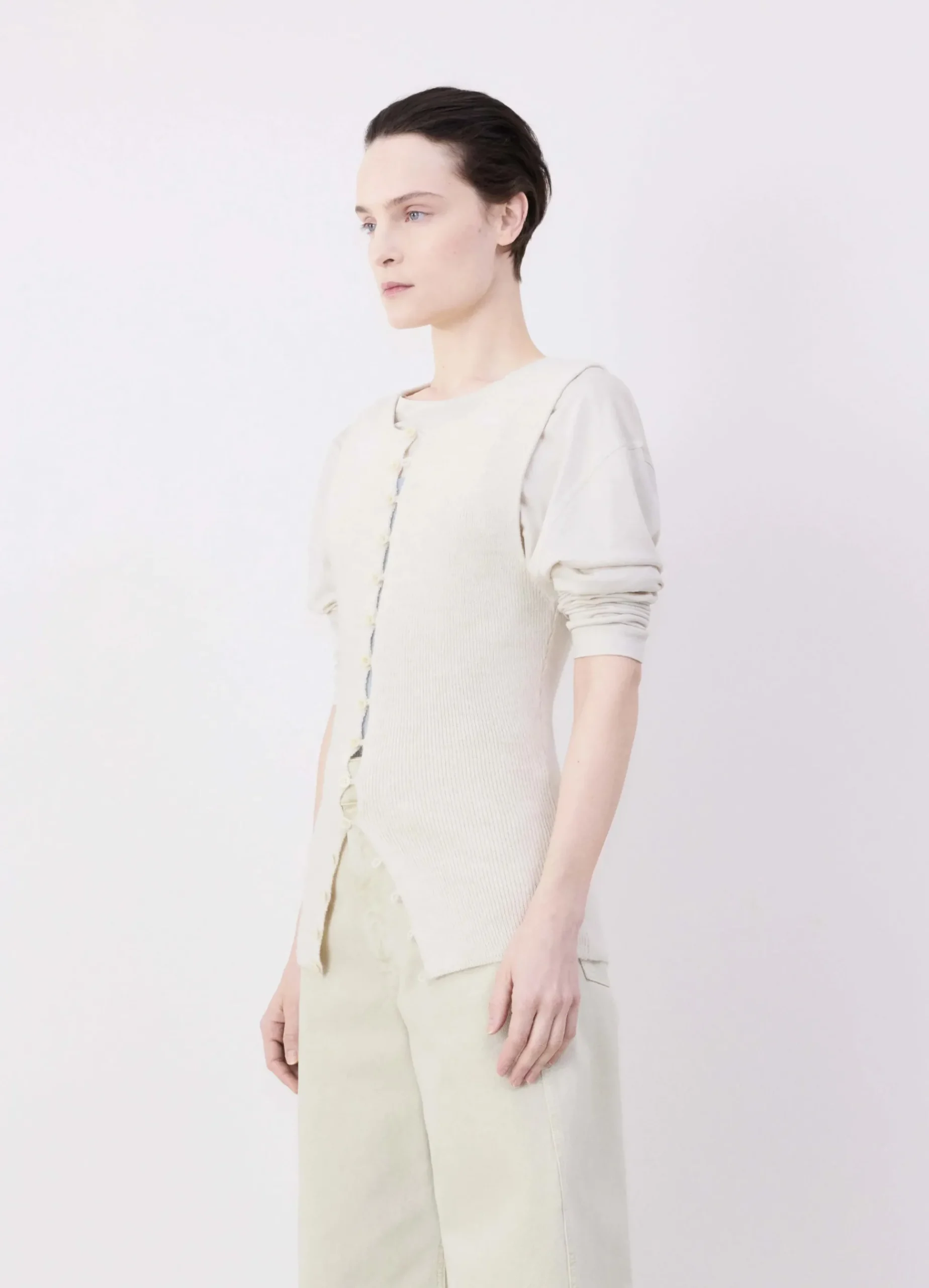 Flash Sale CARDIGAN AJUSTÉ SANS MANCHES Femme Maille