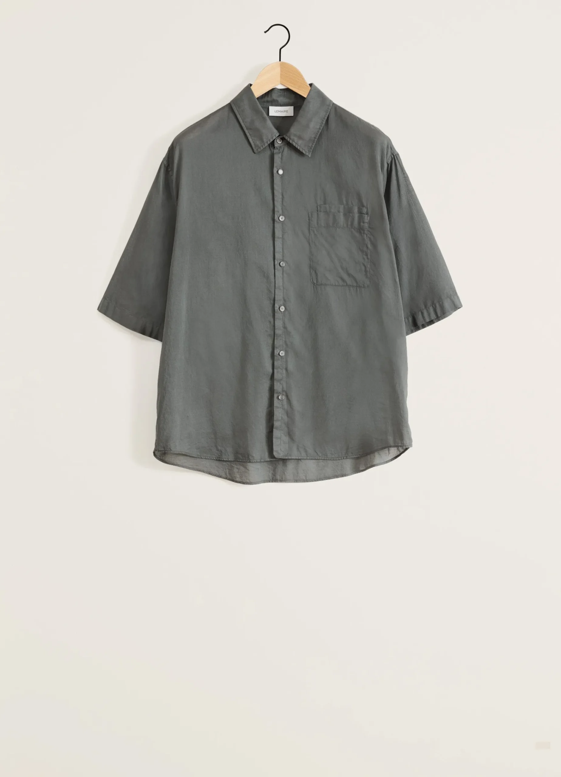 Cheap CHEMISE À MANCHES COURTES ET À POCHE DOUBLE Homme Chemises