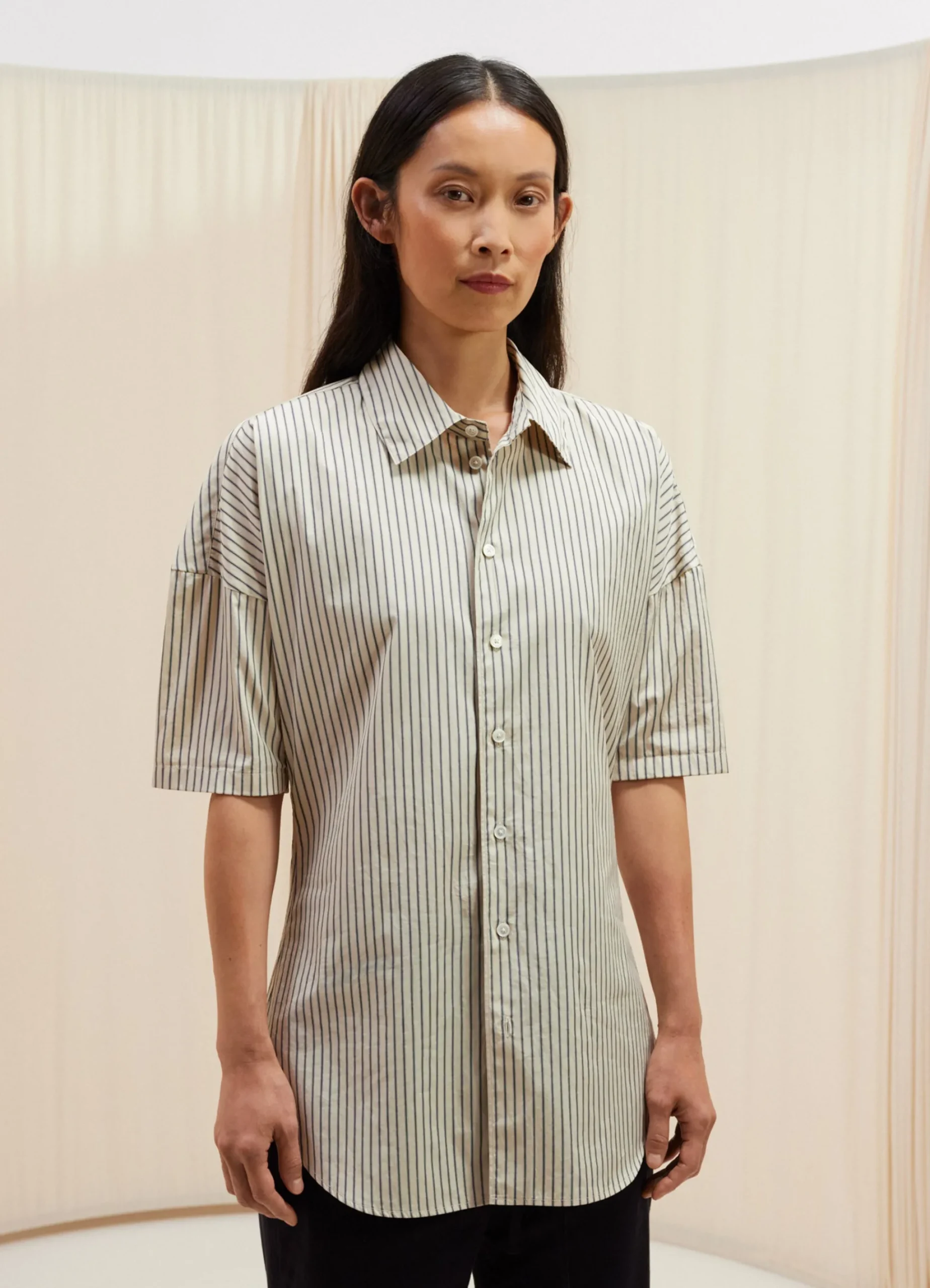 Best CHEMISE CINTRÉE À MANCHES COURTES Femme Chemises