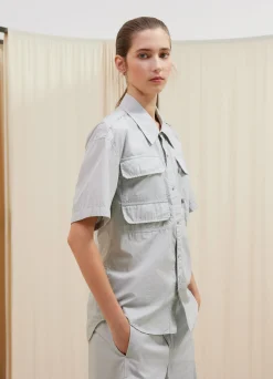 Fashion CHEMISE REPORTER À BOUTONS-PRESSION Femme Chemises