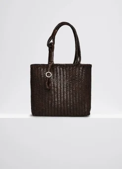 New CHEVRON LEATHER TOTE M Femme Autres Sacs|Autres Sacs