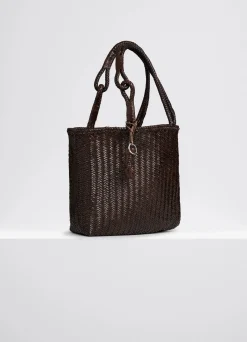 New CHEVRON LEATHER TOTE M Femme Autres Sacs|Autres Sacs