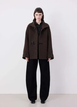 Sale DUFFLE-COAT PEIGNOIR À SURPIQÛRES CONTRASTÉES Femme Manteaux