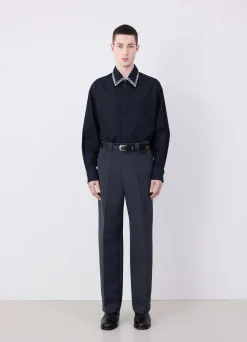 Clearance EMBROIDERED COLLAR SHIRT Homme Chemises