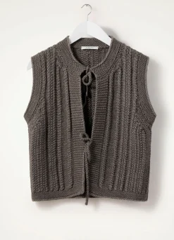 Cheap GILET EN MAILLE TEXTURÉE Femme Hauts