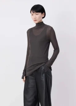 Hot HAUT À COL MONTANT SANS COUTURES Femme Hauts