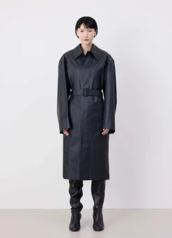 New IMPERMÉABLE CEINTURÉ À FENTES Femme Manteaux