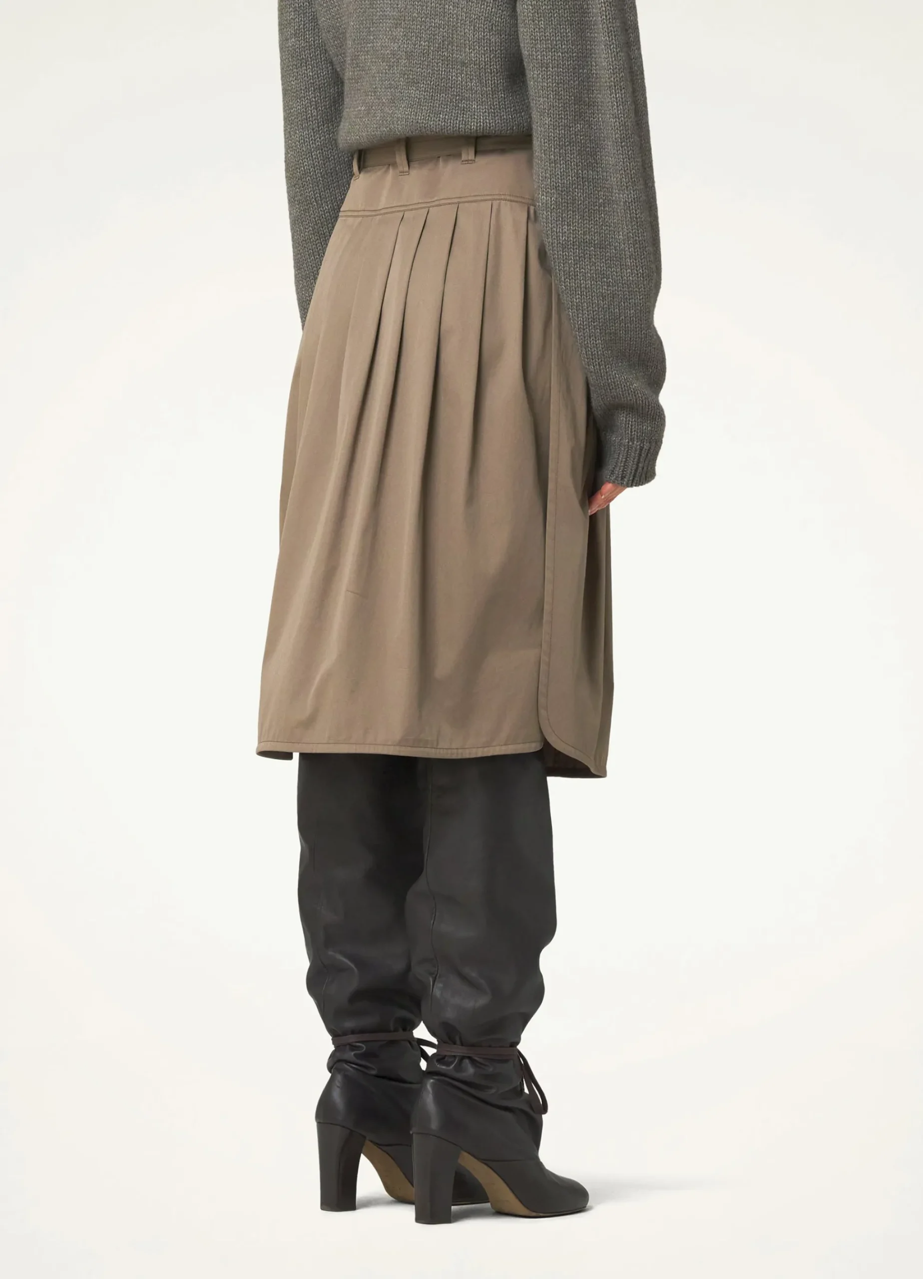Fashion JUPE CEINTURÉE À PLIS Femme Jupes