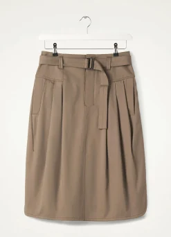 Fashion JUPE CEINTURÉE À PLIS Femme Jupes
