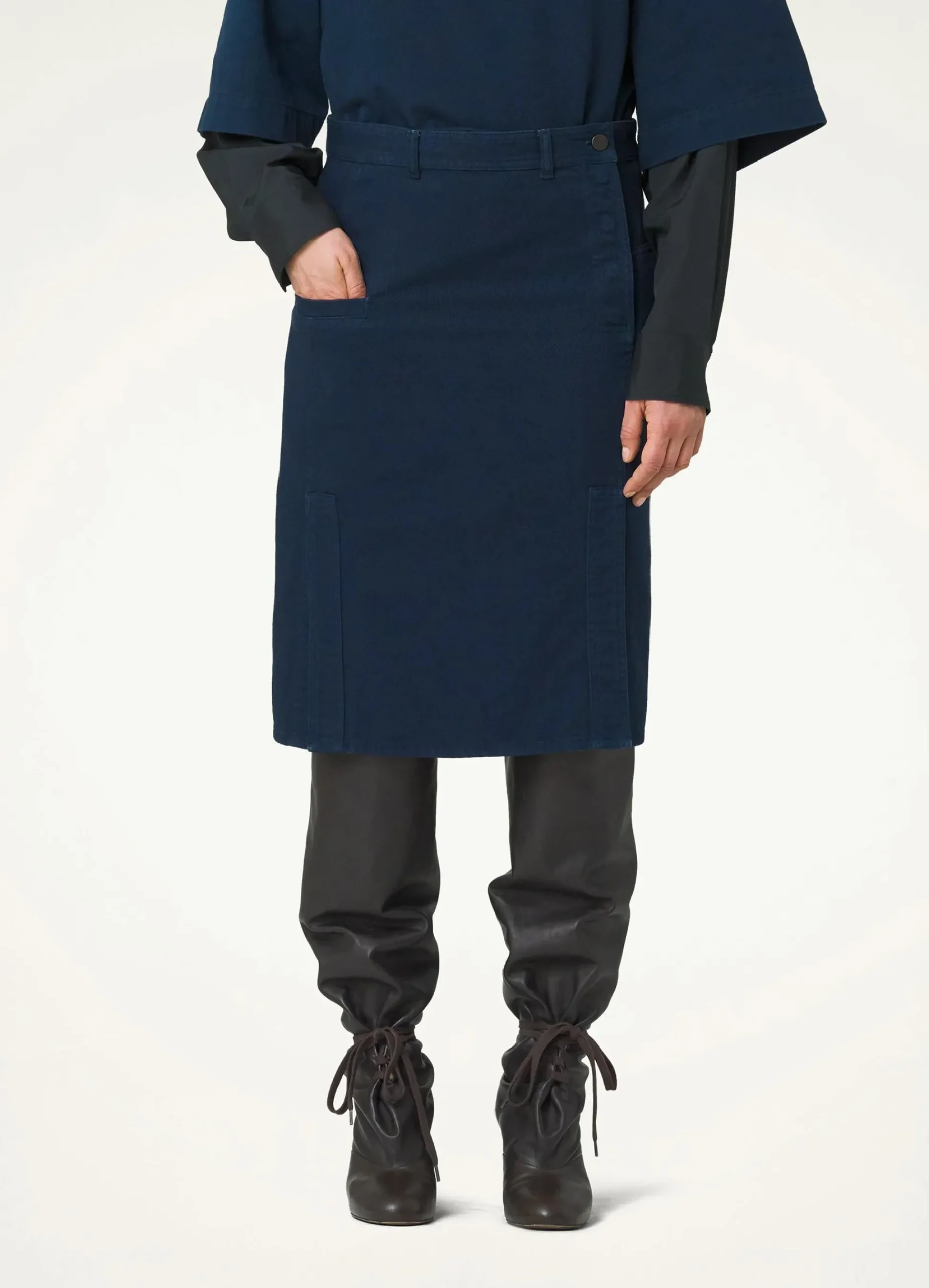 New JUPE DROITE Femme Denim|Jupes