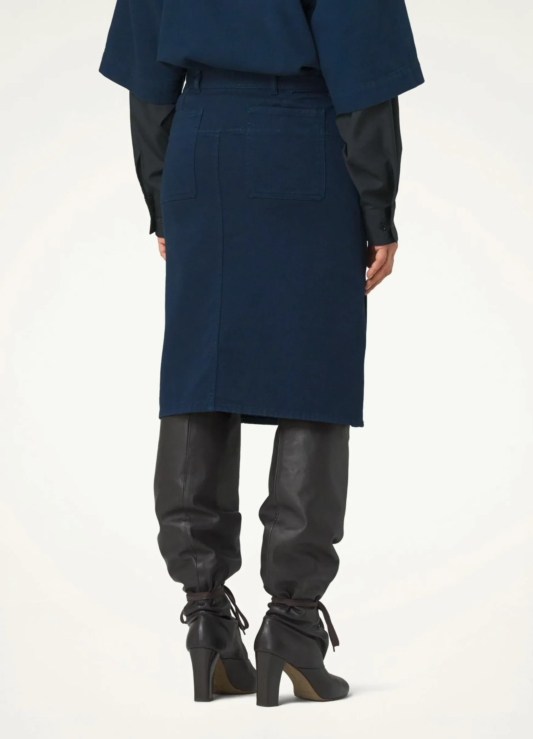 New JUPE DROITE Femme Denim|Jupes