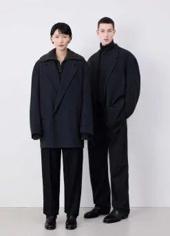 Cheap MANTEAU COURT MAXI À DOUBLE BOUTONNAGE Femme Manteaux|Manteaux