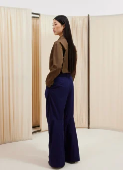 Fashion PANTALON À JAMBE LARGE Femme Pantalons