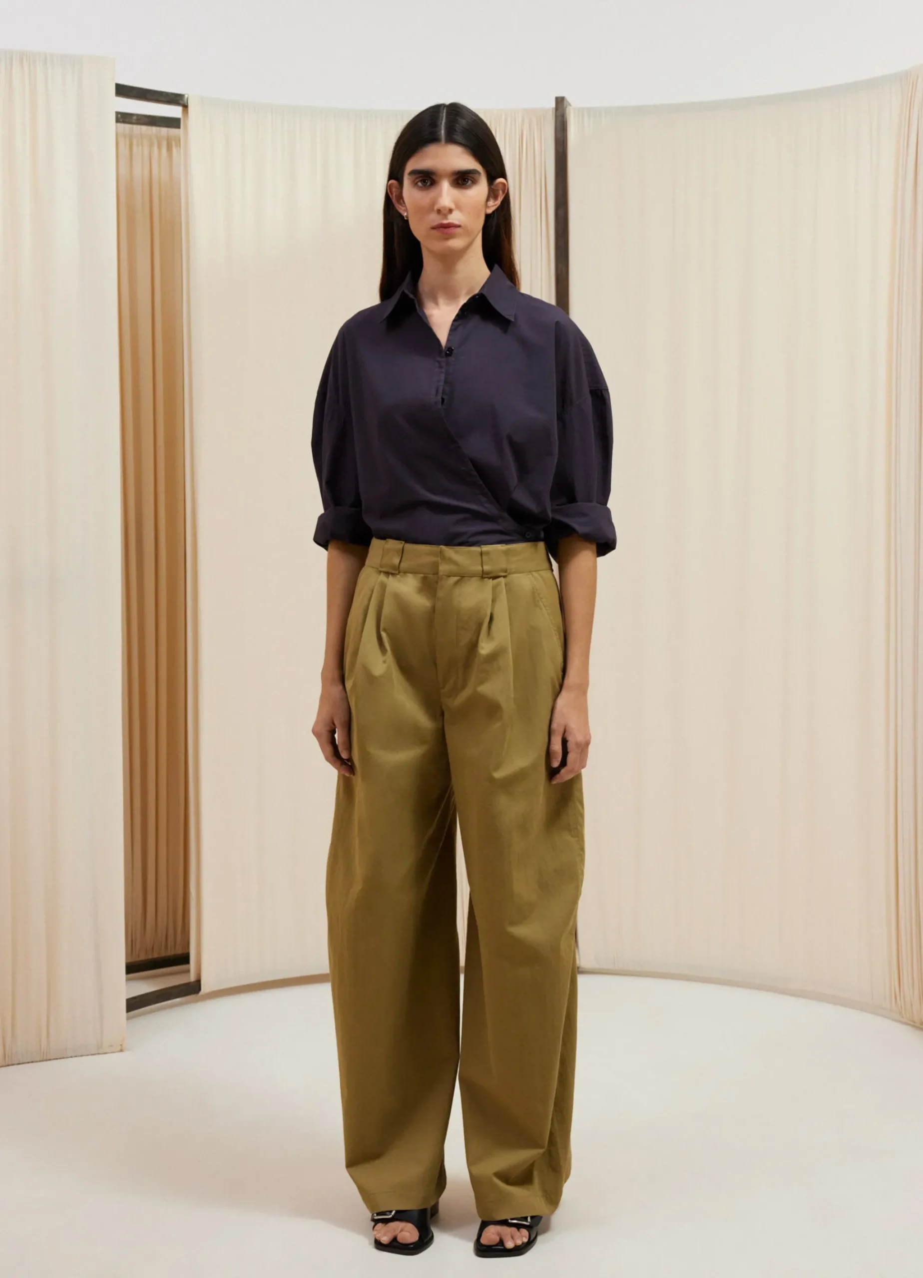 Online PANTALON À JAMBE LARGE Femme Pantalons