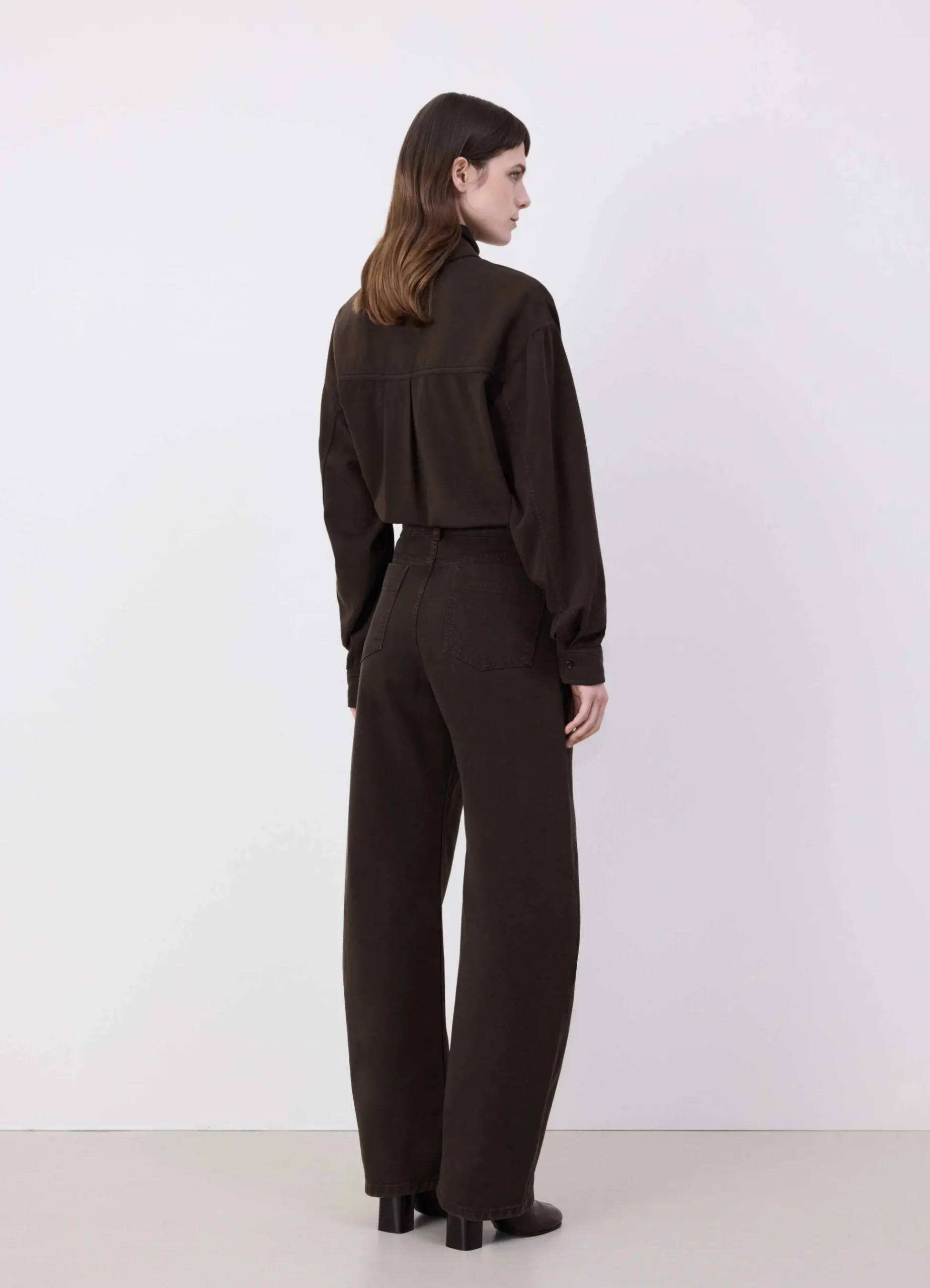 Best PANTALON ARRONDI TAILLE HAUTE Femme Denim|Pantalons