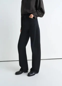 Sale PANTALON ARRONDI TAILLE HAUTE Femme Denim|Pantalons
