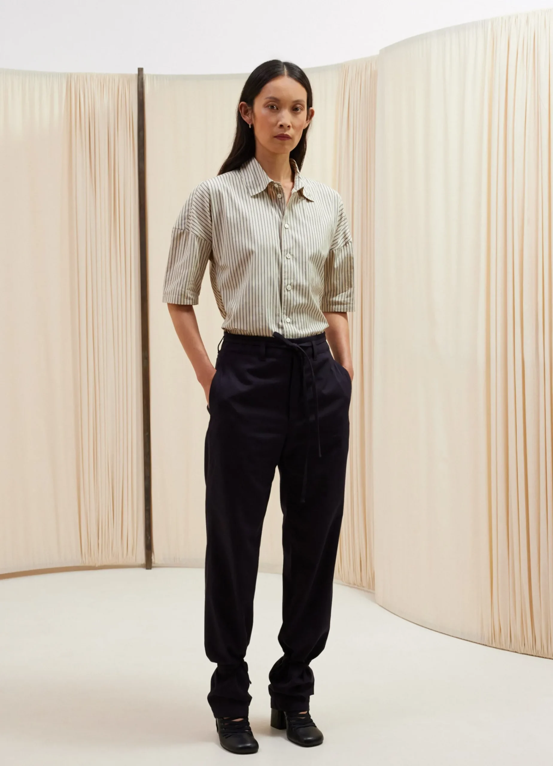 Best PANTALON DROIT À FICELLES Femme Pantalons