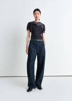 Outlet PANTALON TWISTED CEINTURÉ Femme Denim|Pantalons