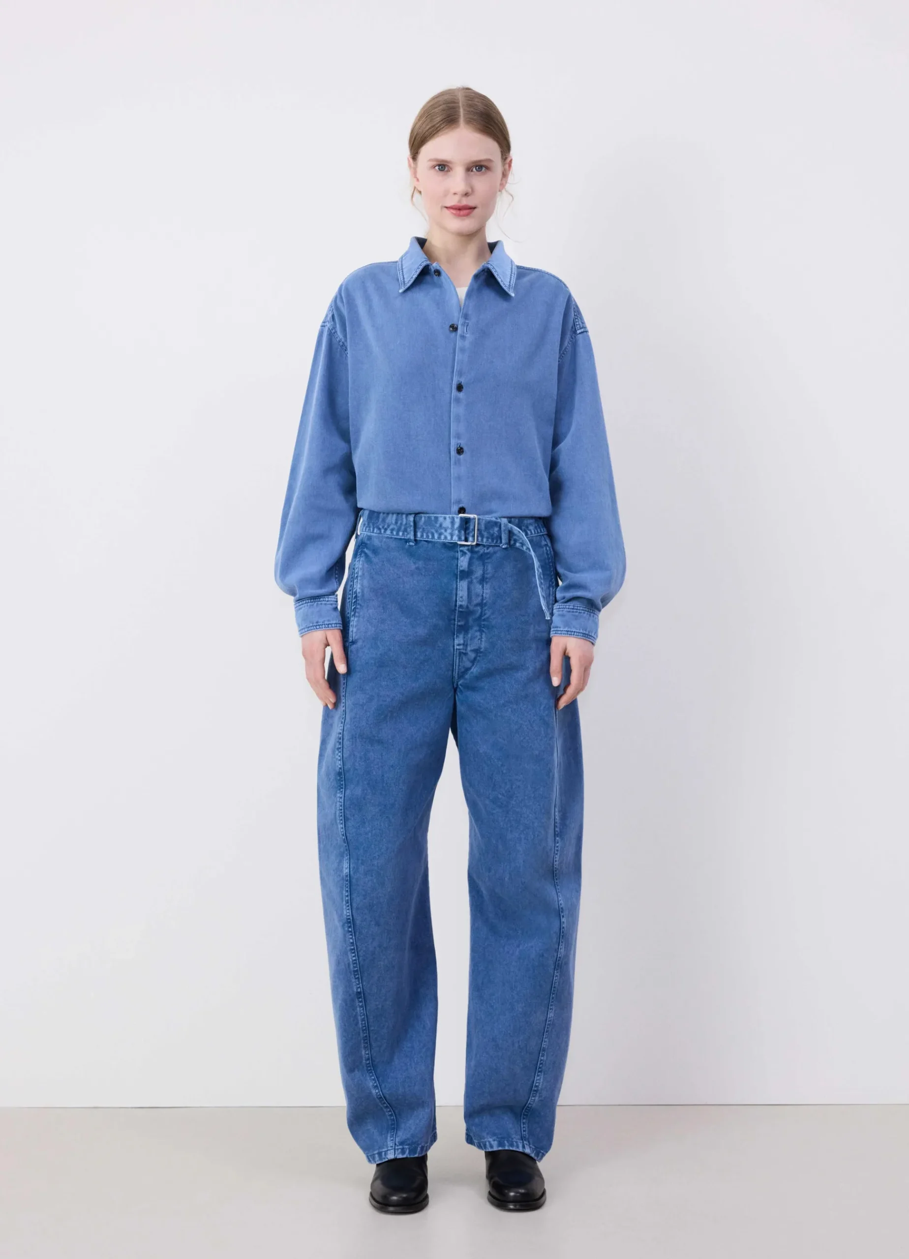 Clearance PANTALON TWISTED CEINTURÉ Femme Denim|Pantalons