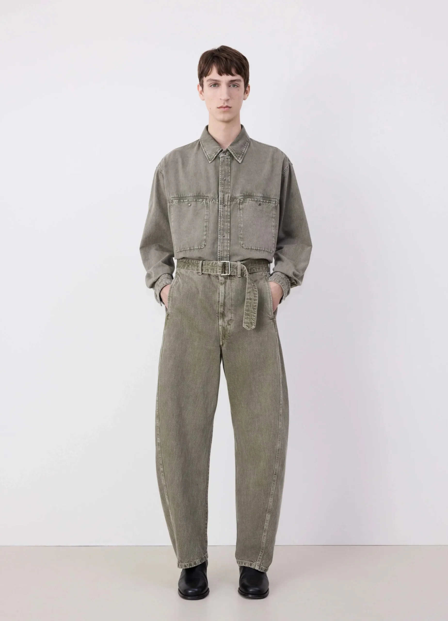 Fashion PANTALON TWISTED CEINTURÉ Femme Denim|Pantalons