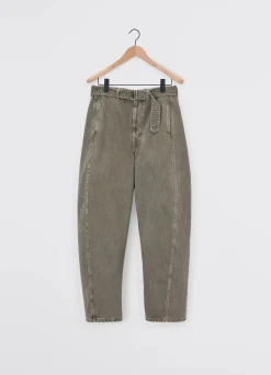 Fashion PANTALON TWISTED CEINTURÉ Femme Denim|Pantalons
