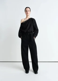 Cheap PANTALON TWISTED CEINTURÉ Femme Denim|Denim