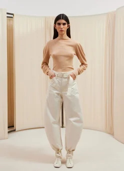 Cheap PULL-OVER À COL CHEMINÉE SANS COUTURES Femme Maille|Hauts