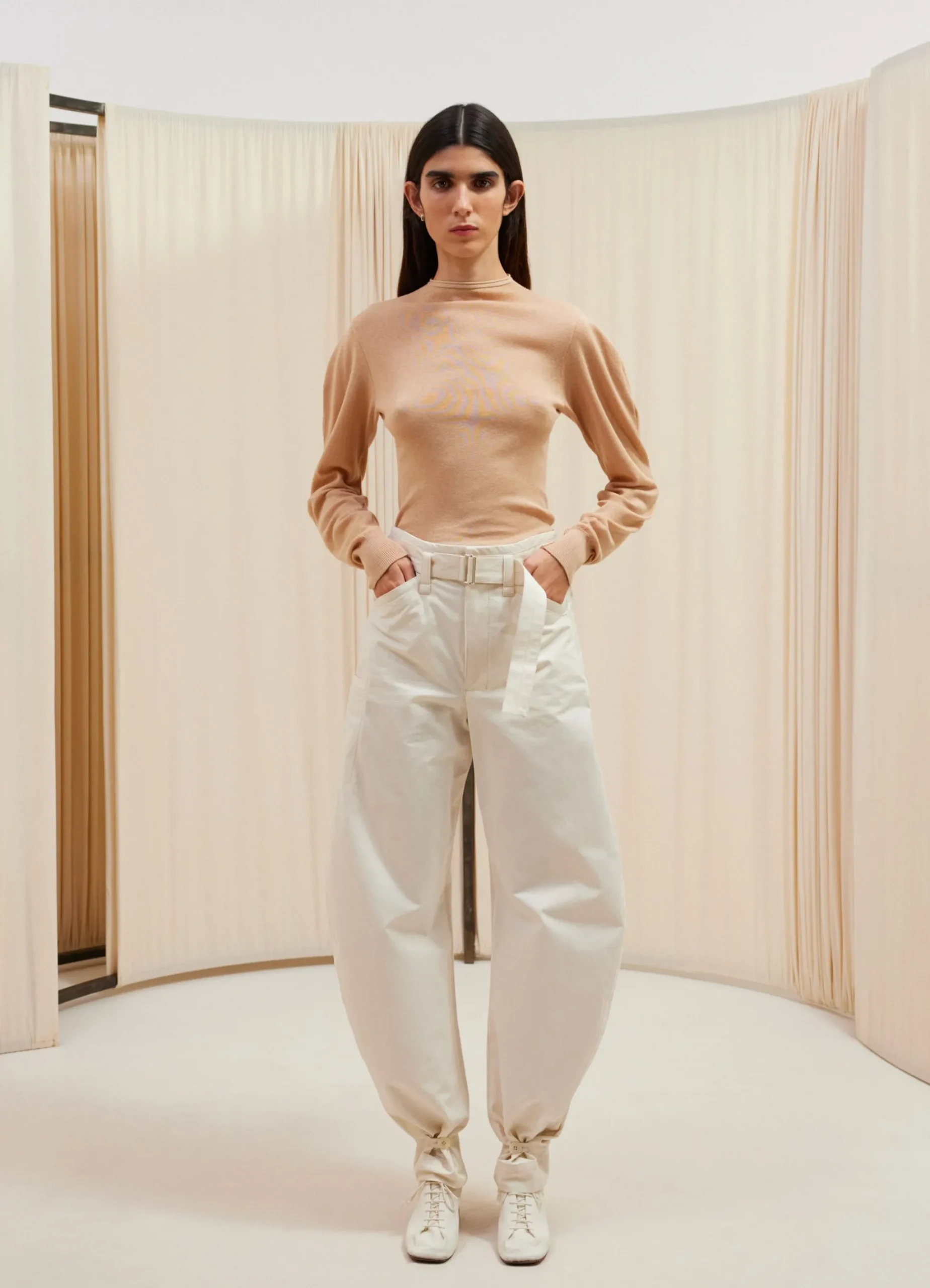 Cheap PULL-OVER À COL CHEMINÉE SANS COUTURES Femme Maille|Hauts