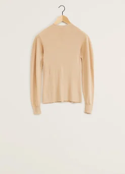 Cheap PULL-OVER À COL CHEMINÉE SANS COUTURES Femme Maille|Hauts