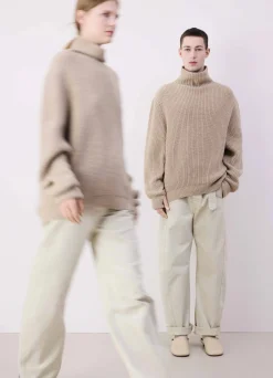 Hot PULL-OVER À COL MONTANT Femme Maille|Maille