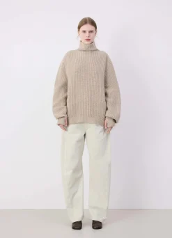 Hot PULL-OVER À COL MONTANT Femme Maille|Maille