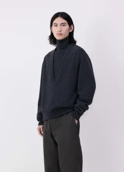 Outlet PULL-OVER À COL V PROFOND Homme Maille