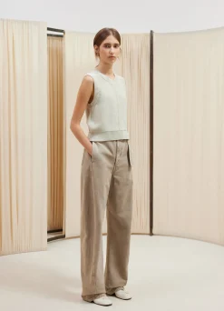 Shop PULL-OVER COURT SANS MANCHES Femme Maille|Hauts