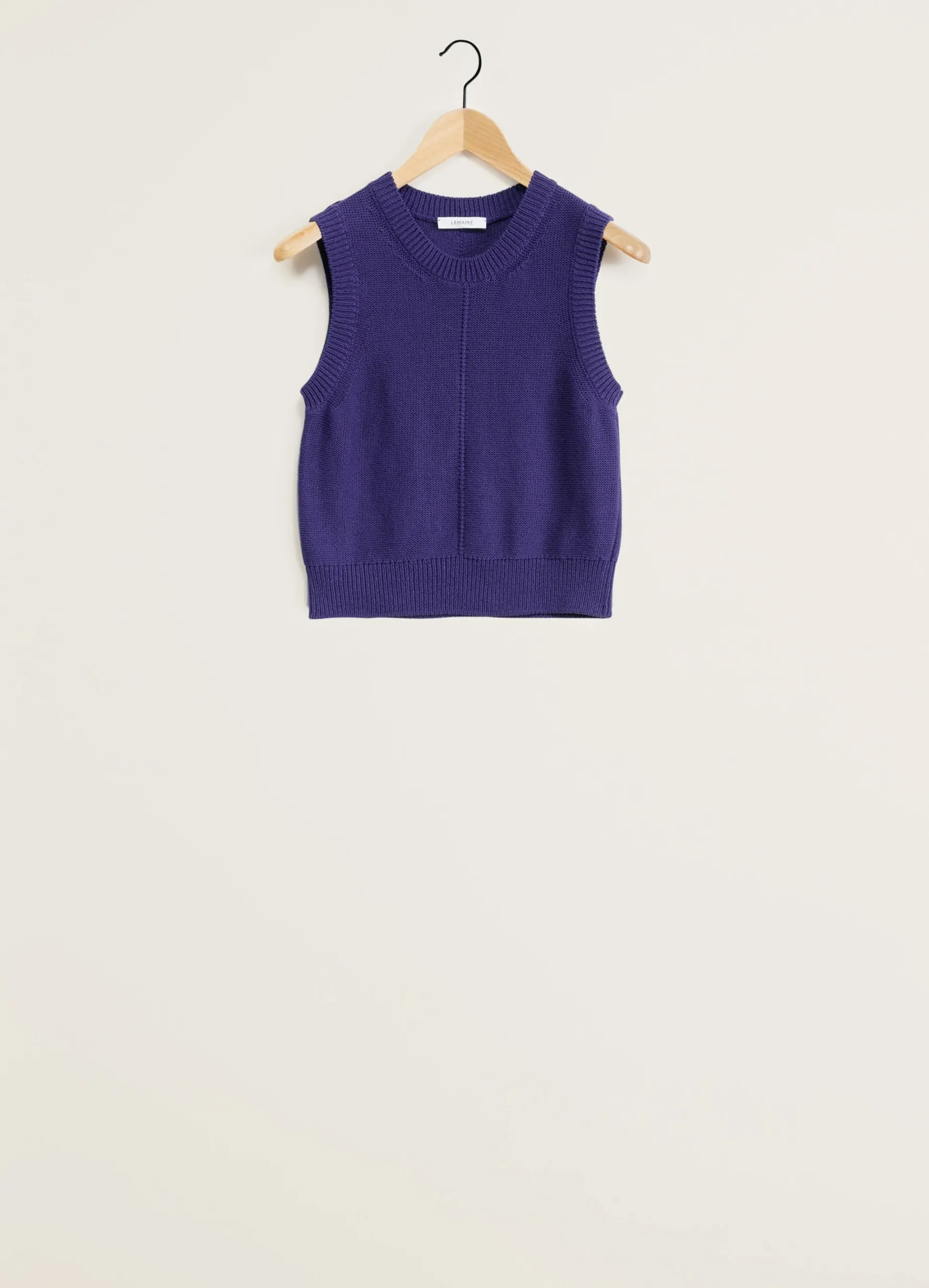 New PULL-OVER COURT SANS MANCHES Femme Maille|Hauts