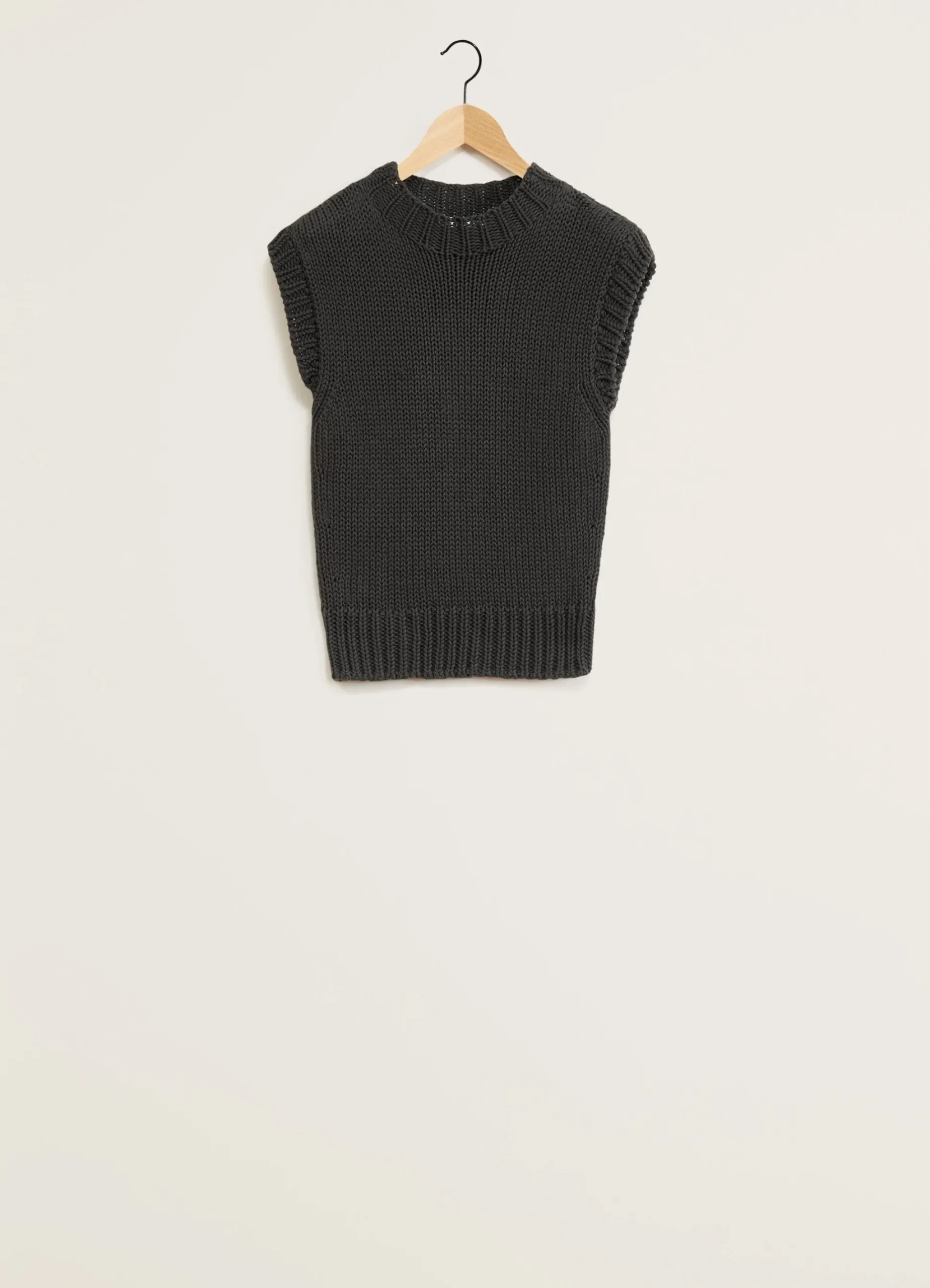 Online PULL-OVER SANS MANCHES CHUNKY Femme Maille|Hauts