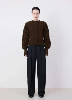 Best Sale PULL-OVER SANS MANCHES TORSADÉ Femme Maille