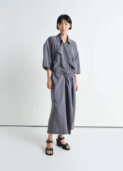 New ROBE CHEMISE ASYMÉTRIQUE Femme Robes