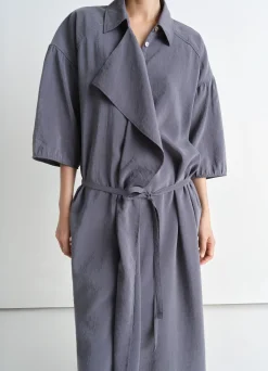 New ROBE CHEMISE ASYMÉTRIQUE Femme Robes