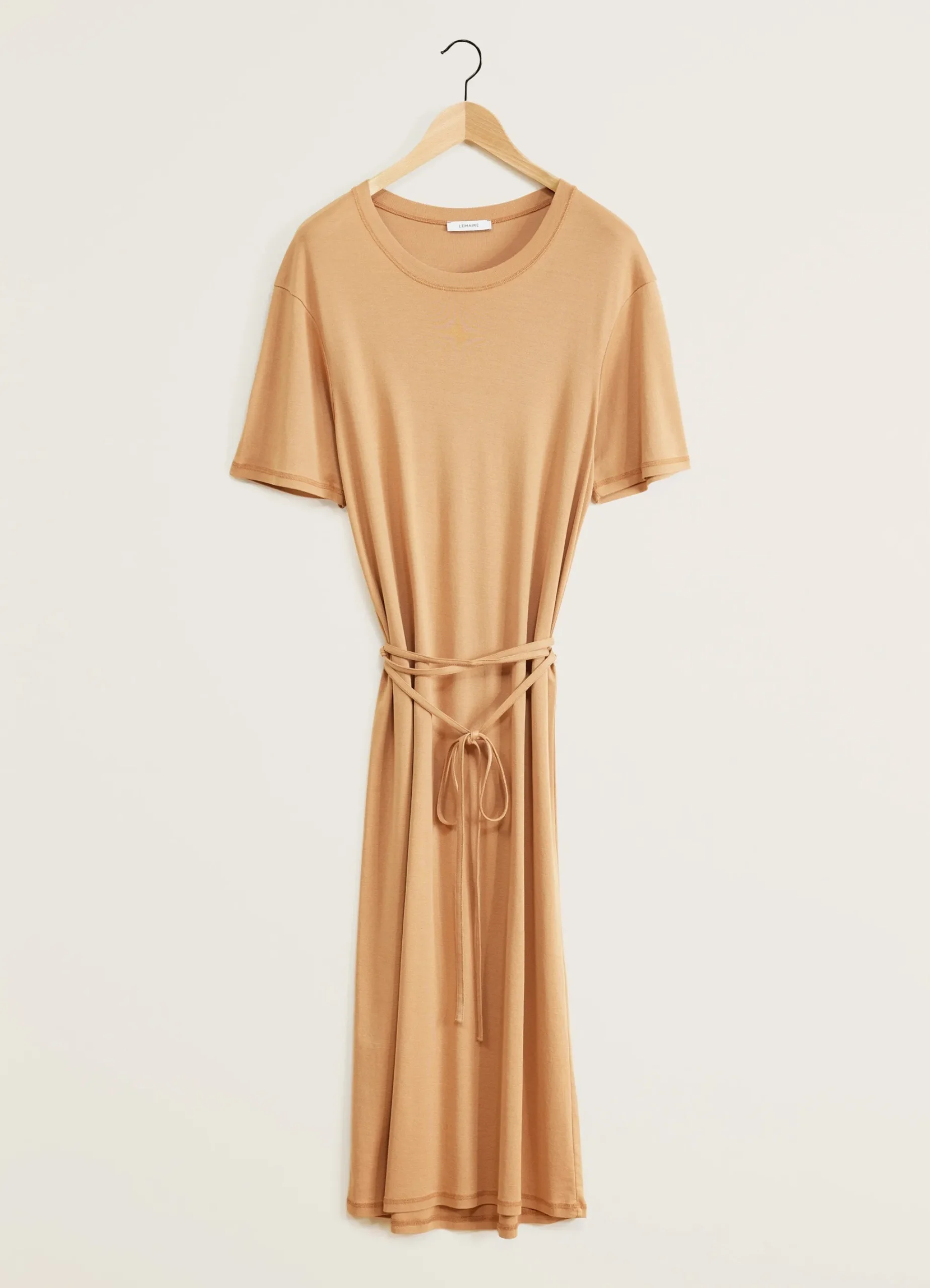Cheap ROBE T-SHIRT CÔTELÉE ET CEINTURÉE Femme Robes