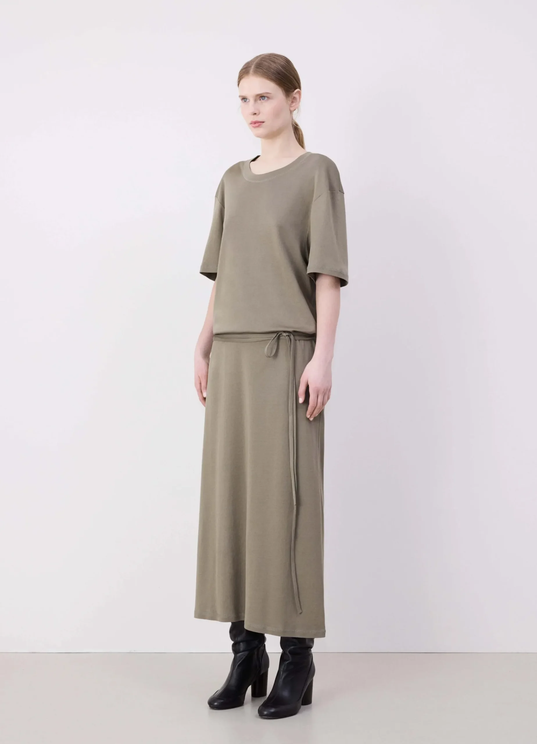 Flash Sale ROBE T-SHIRT CÔTELÉE ET CEINTURÉE Femme Robes