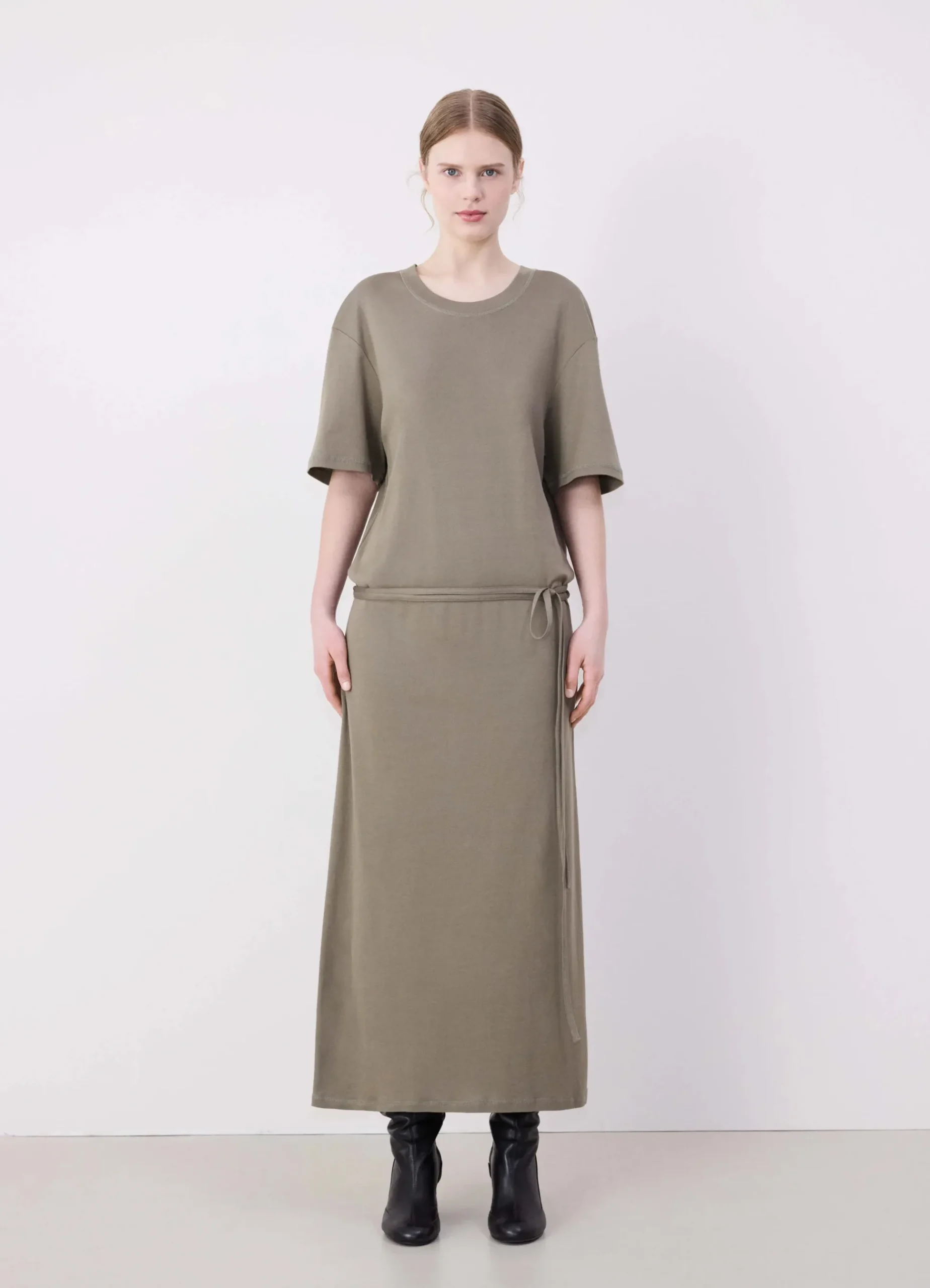 Flash Sale ROBE T-SHIRT CÔTELÉE ET CEINTURÉE Femme Robes