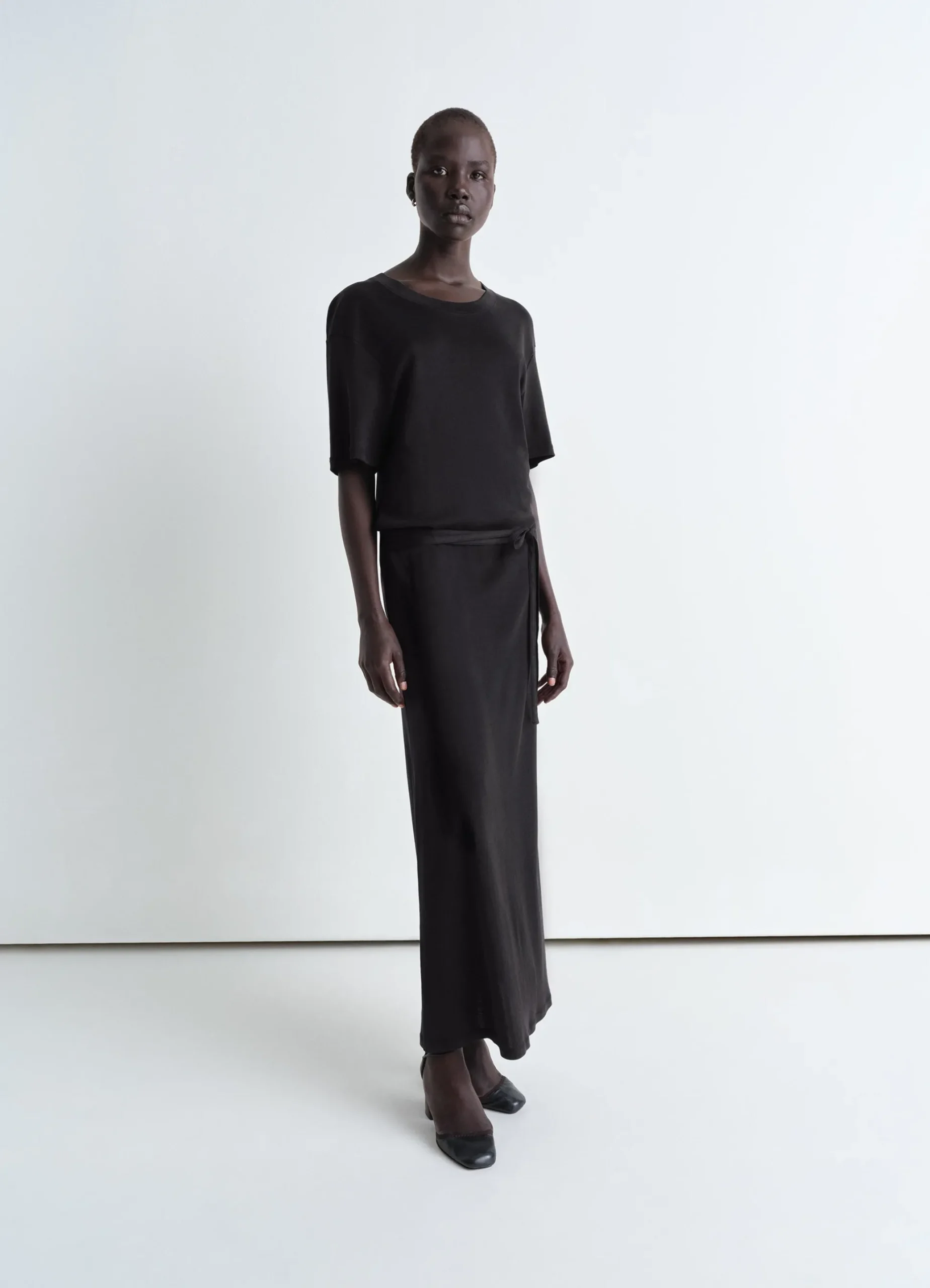 Outlet ROBE T-SHIRT CÔTELÉE ET CEINTURÉE Femme Robes