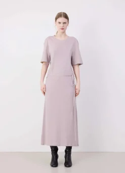 Sale ROBE T-SHIRT CÔTELÉE ET CEINTURÉE Femme Robes